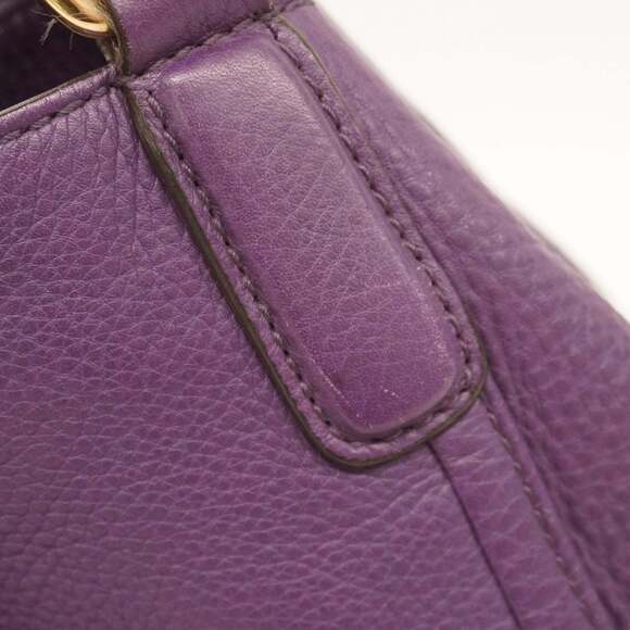 Gucci Soho Handbag 282309 Leather Purple Champagne Women's - Picture 8 of 16